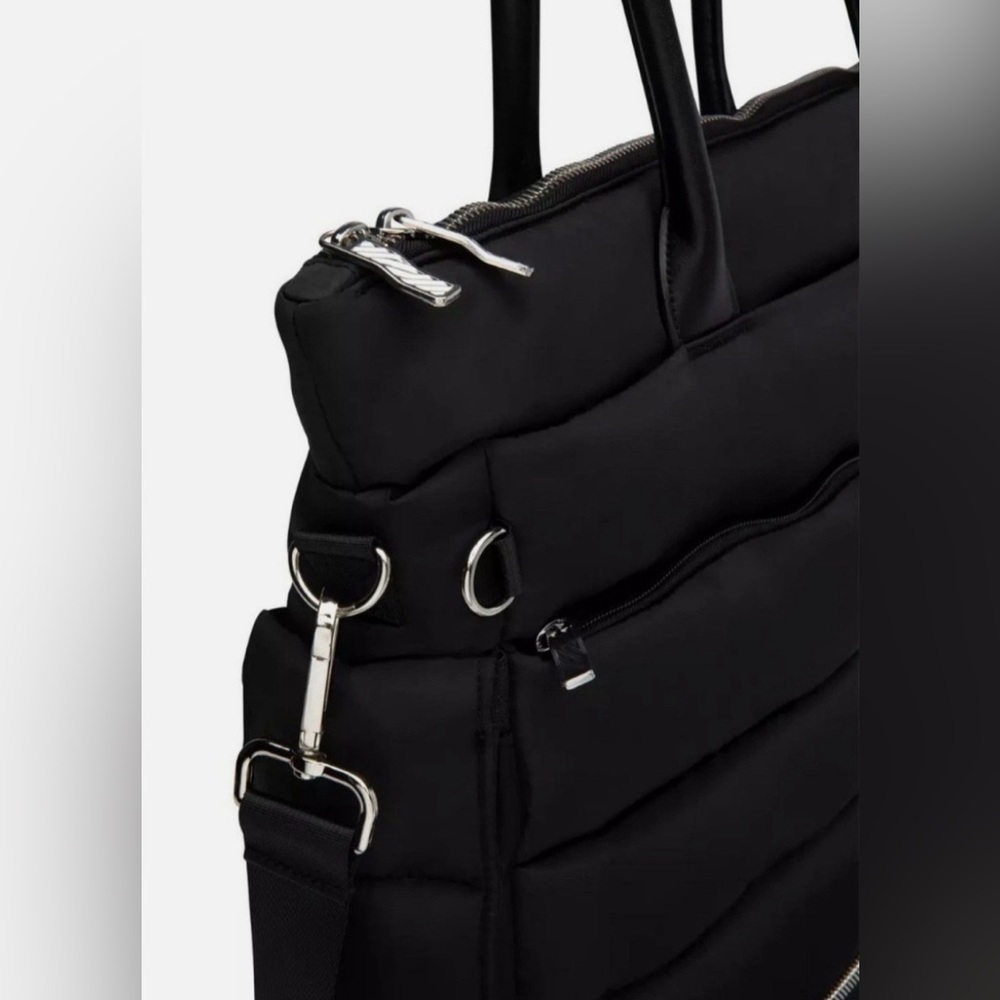 NWT - iPack Black Puffy Tote Bag - Picture 7 of 16